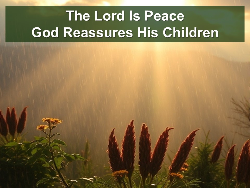 Lisa Segars: The Lord is Peace God Reassures His Children