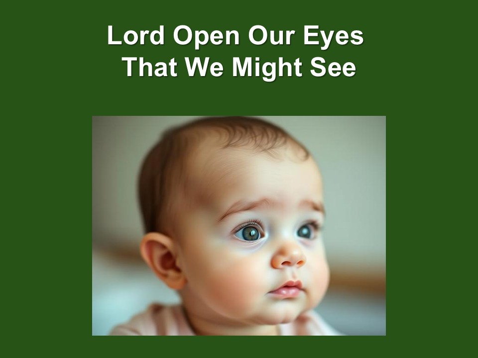 Lord Open Our Eyes That We Might See